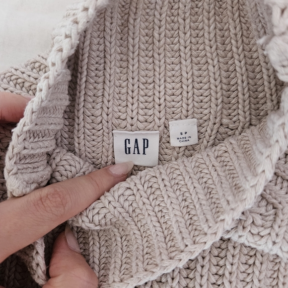 Gap Oatmeal Mock Neck Sweater Small - Picture 4 of 5